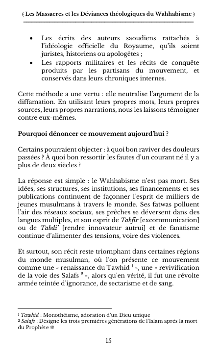 Les Massacres et les Déviances théologiques du Wahhabisme - Qays al-Hanbali