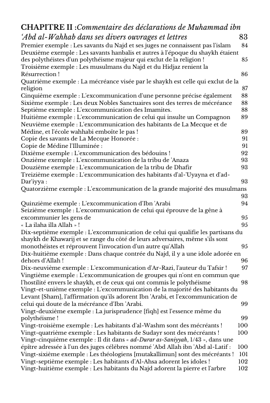 Muhammad ibn 'Abd al-Wahhab, prédicateur mais pas prophète - Hassan ibn Farhan al-Maliki